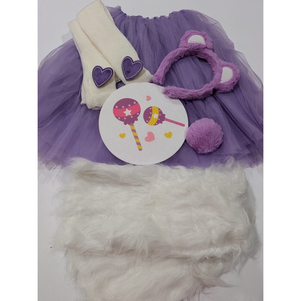 New 6 pc Jr teen child tutu adult apron care bear HANDMADE leg warmers headband